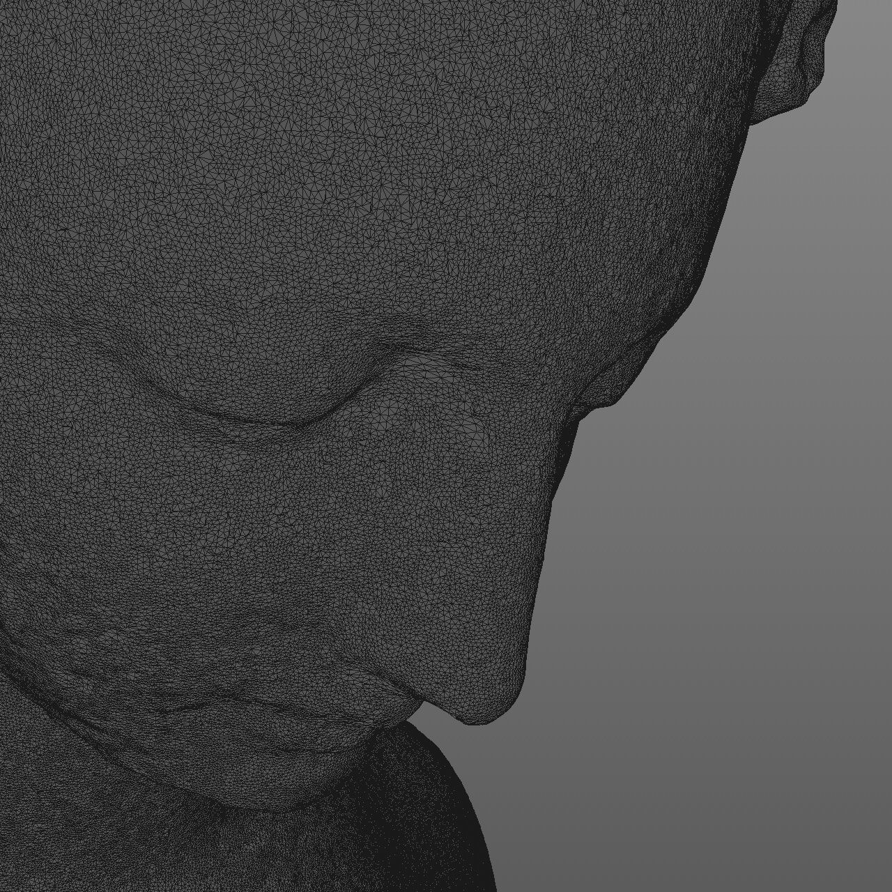 Statue of a nymph girl without arms 3D model_13