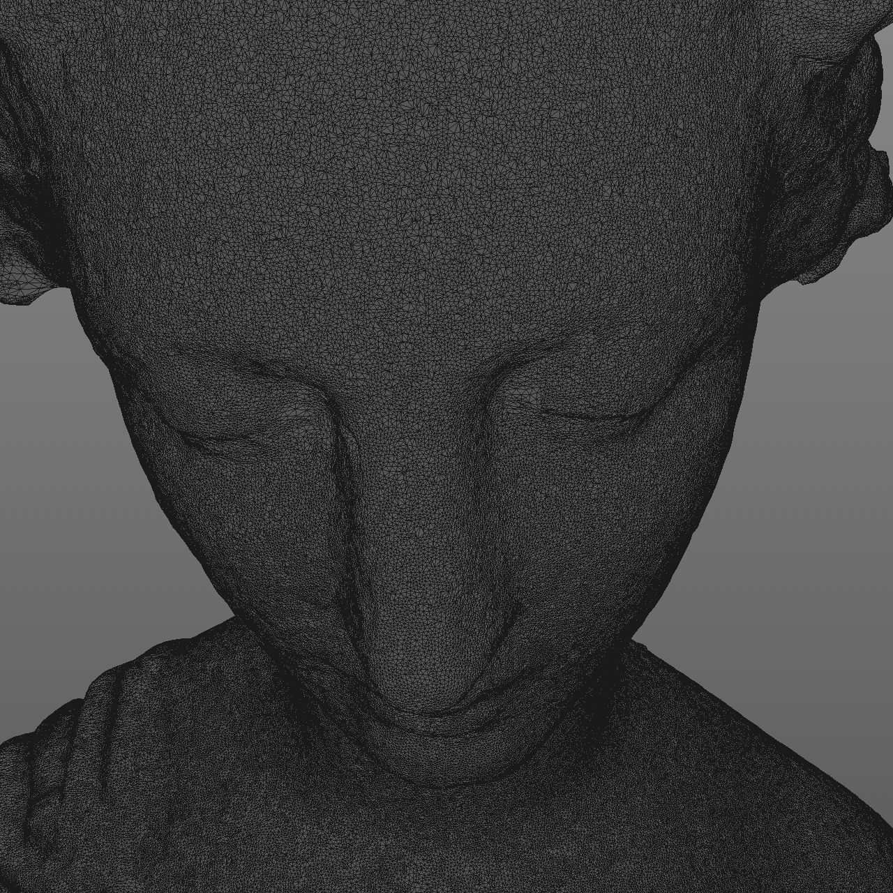 Statue of a nymph girl without arms 3D model_14