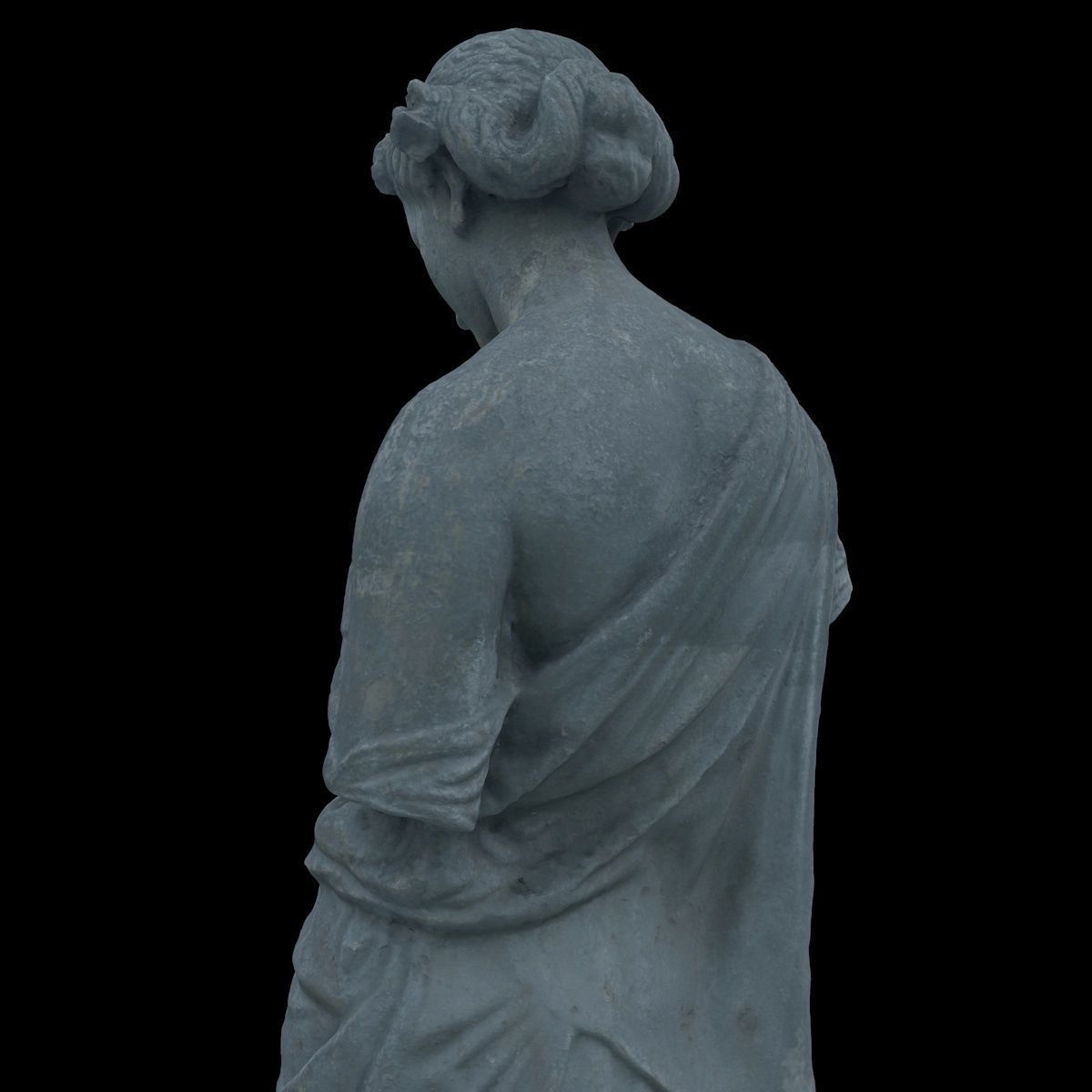Statue of a nymph girl without arms 3D model_3