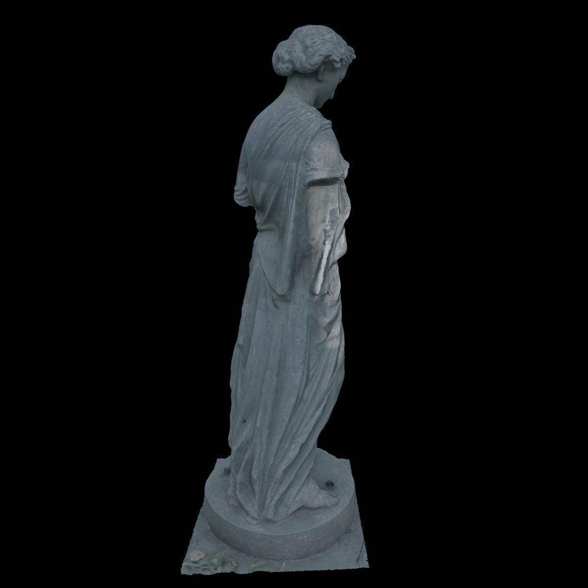 Statue of a nymph girl without arms 3D model_11