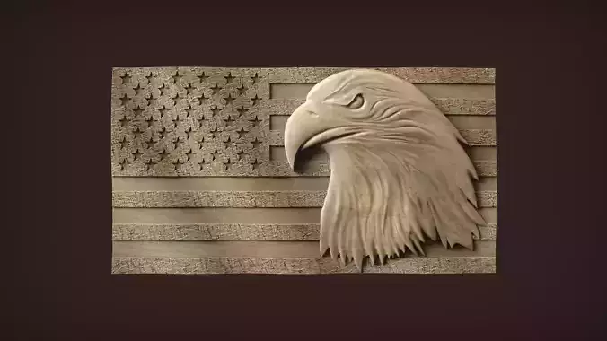 American Flag and Eagle