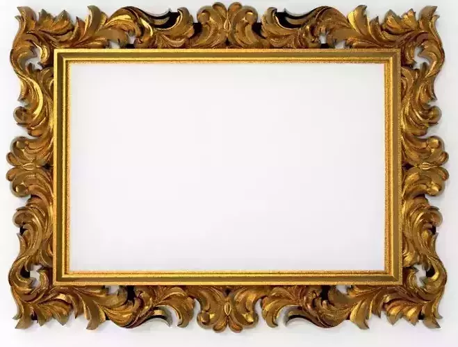 carved frame 3D model