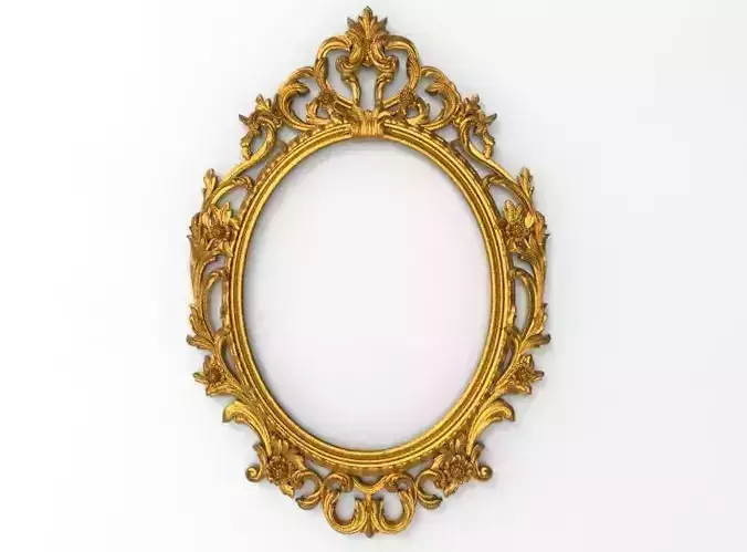 carved frame 3D model