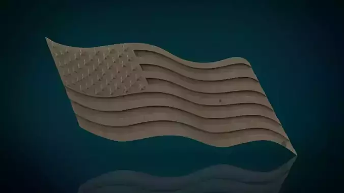 American Flag 3D print model
