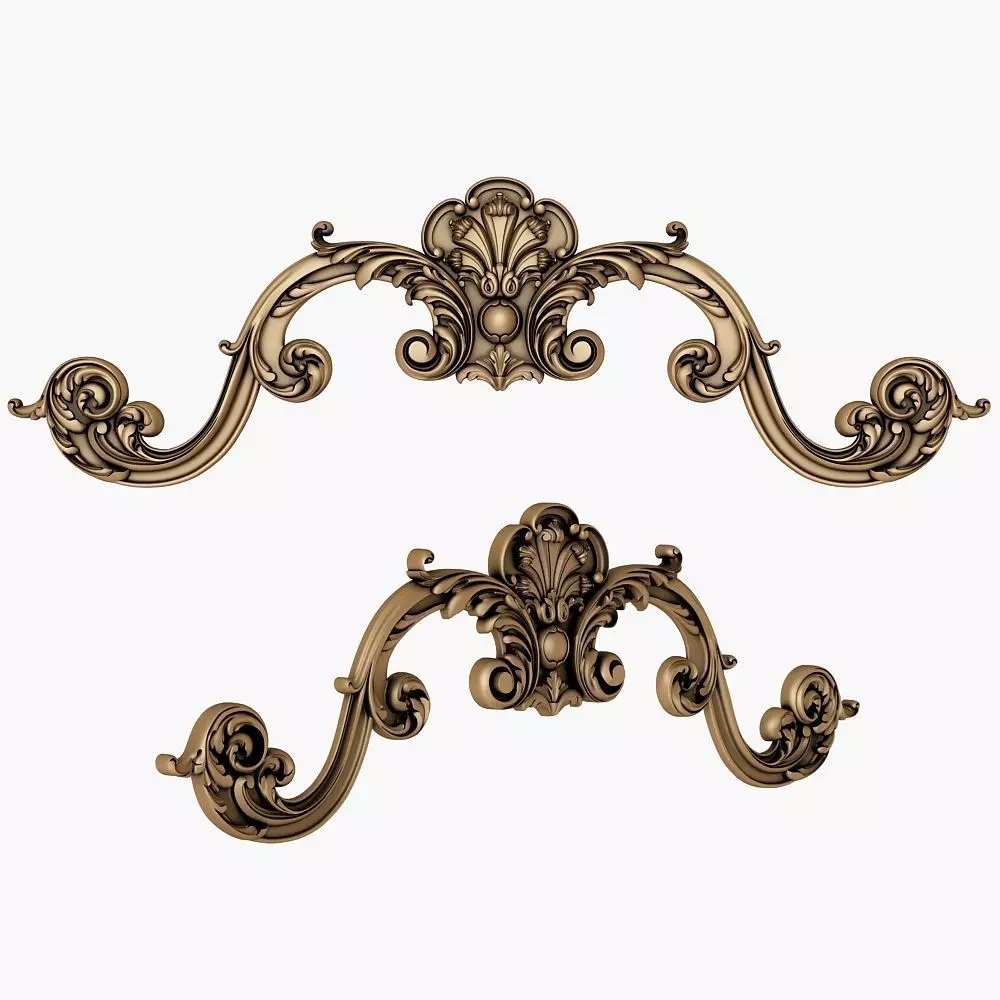 Carved crown decor for cnc 3D model_0