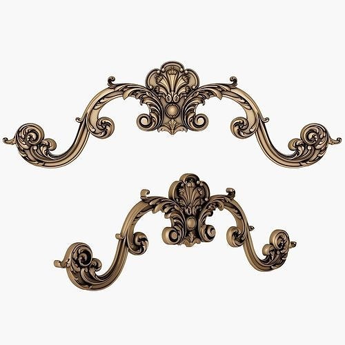 Carved crown decor for cnc 3D model