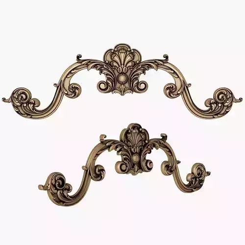 Carved crown decor for cnc 3D model