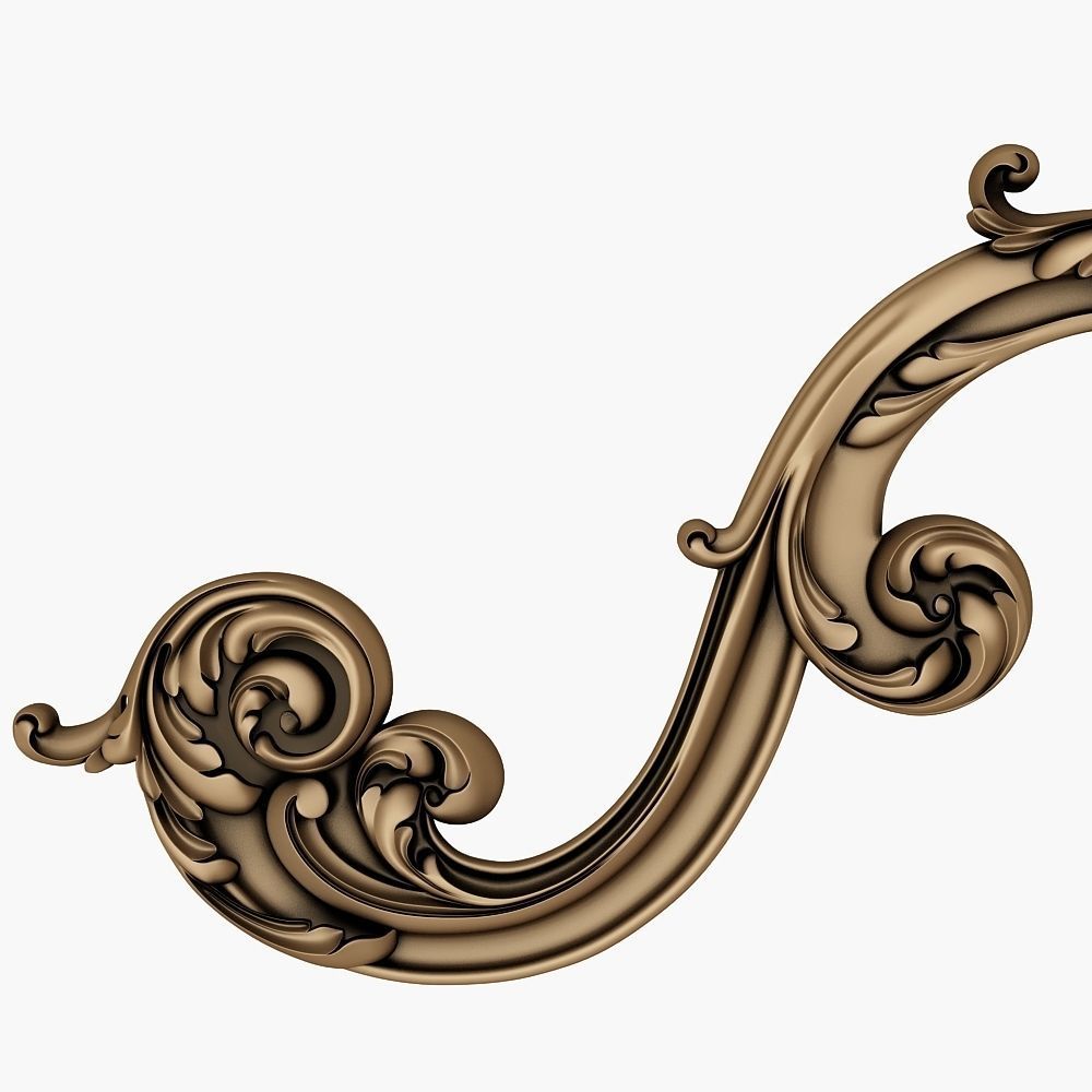 Carved crown decor for cnc 3D model_2