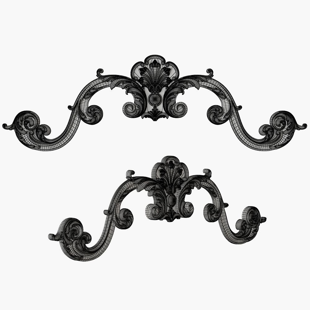 Carved crown decor for cnc 3D model_3