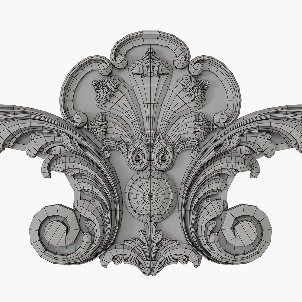 Carved crown decor for cnc 3D model_8