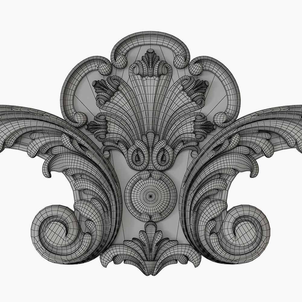 Carved crown decor for cnc 3D model_7