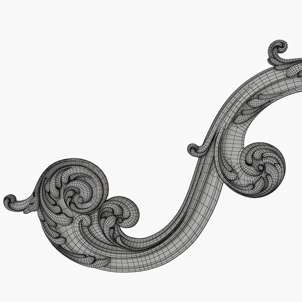 Carved crown decor for cnc 3D model_6