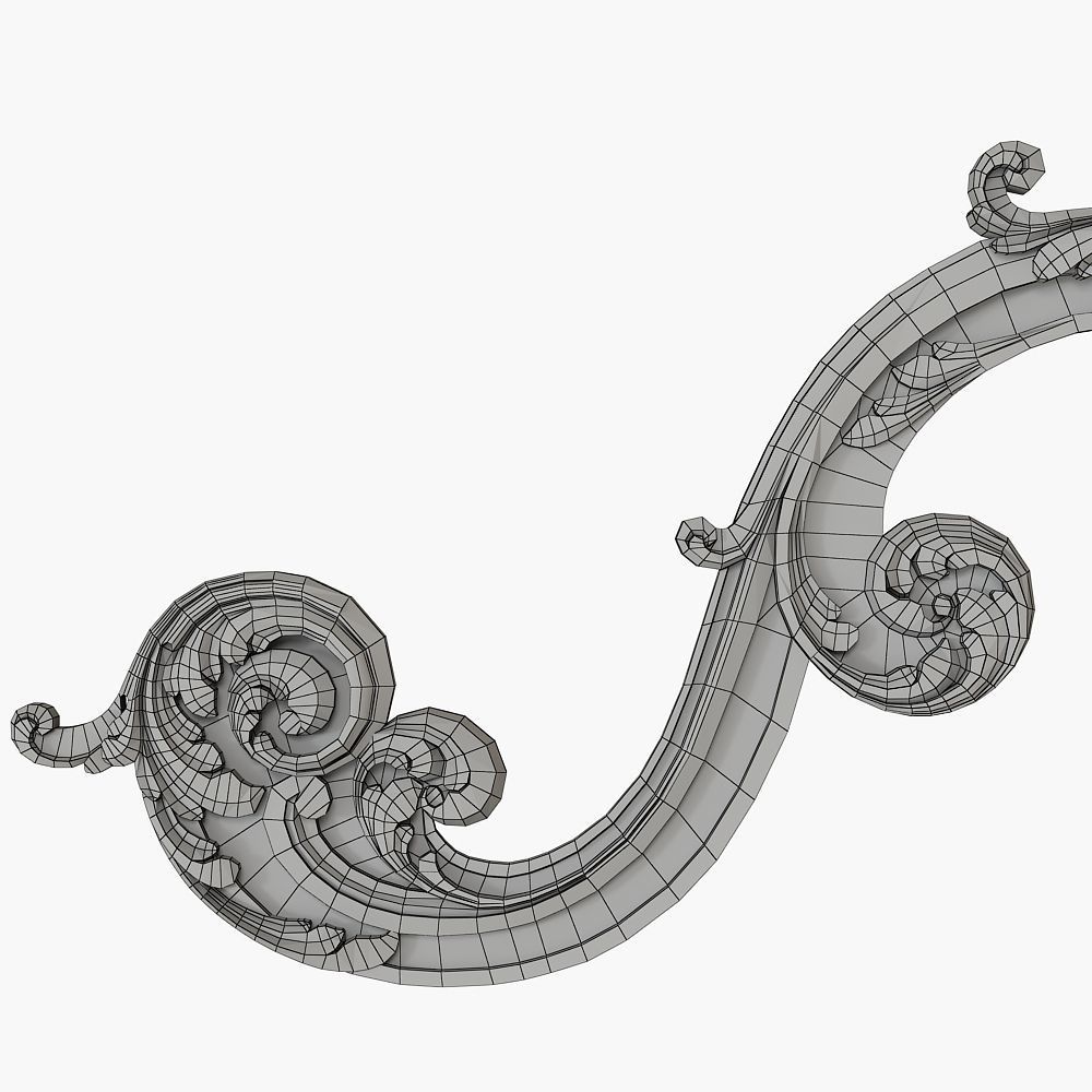 Carved crown decor for cnc 3D model_5