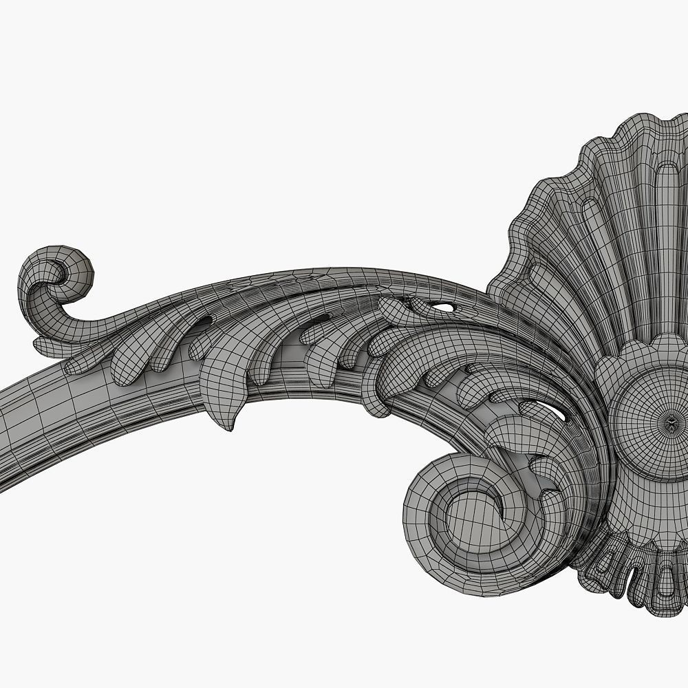 Carved crown decor for cnc  3D model_6