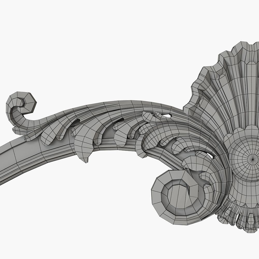 Carved crown decor for cnc  3D model_5