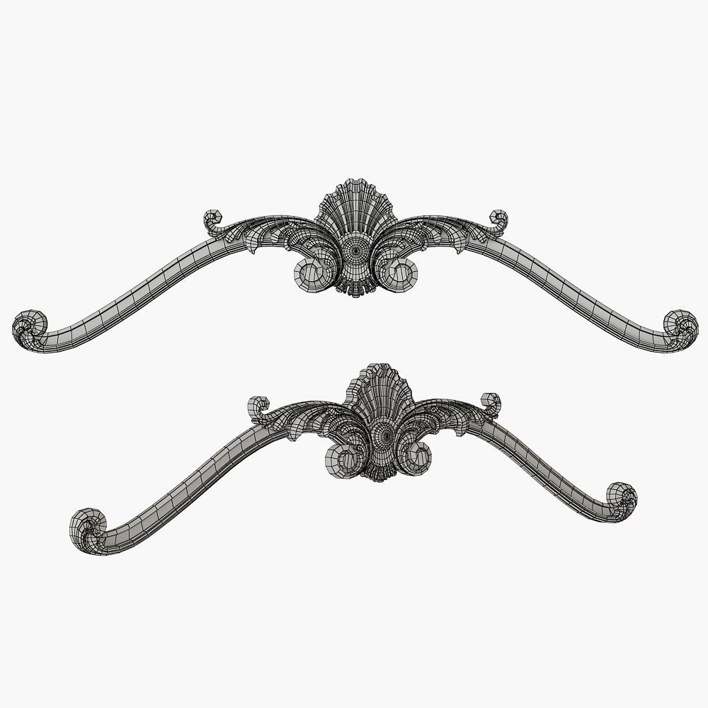 Carved crown decor for cnc  3D model_4