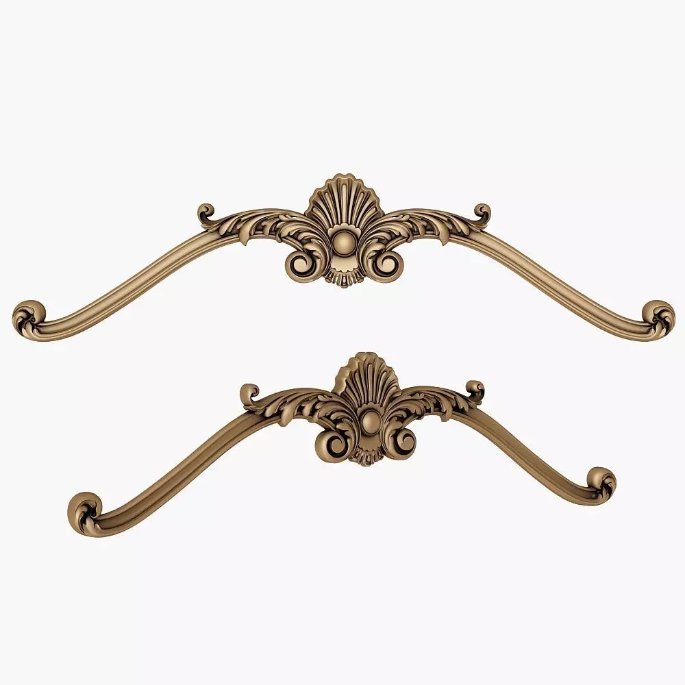 Carved crown decor for cnc  3D model_0