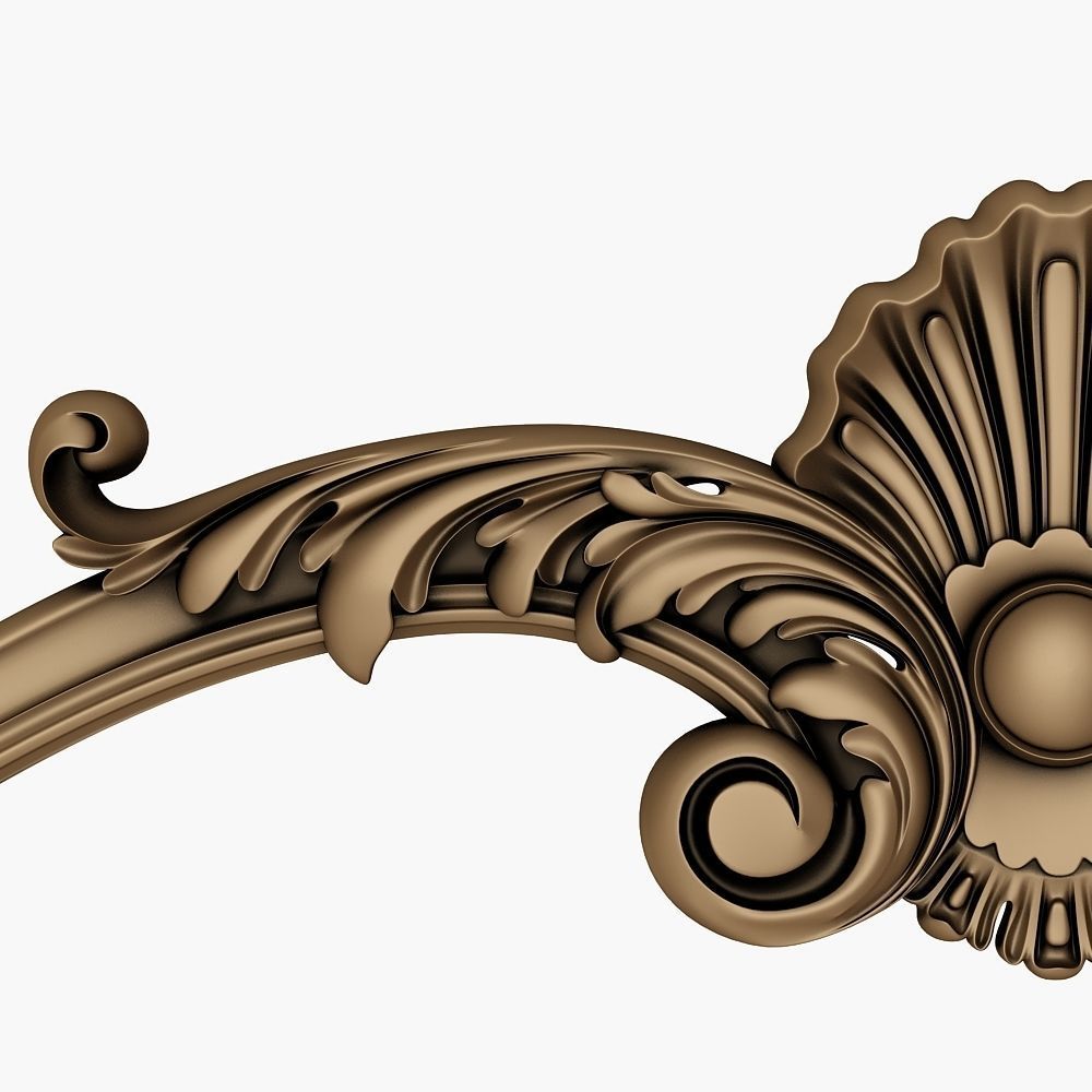 Carved crown decor for cnc  3D model_1