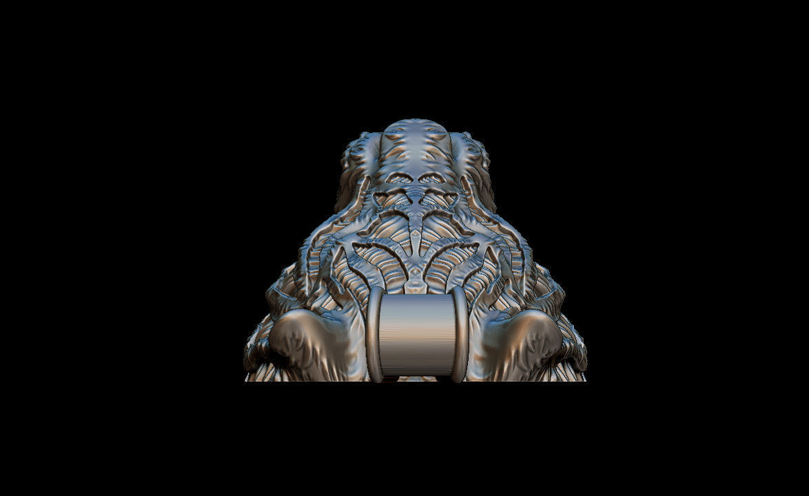TIger pendant 3D print model_5