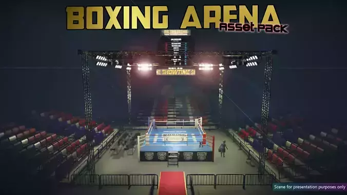 Low-Poly Boxing Arena Low-poly 3D model