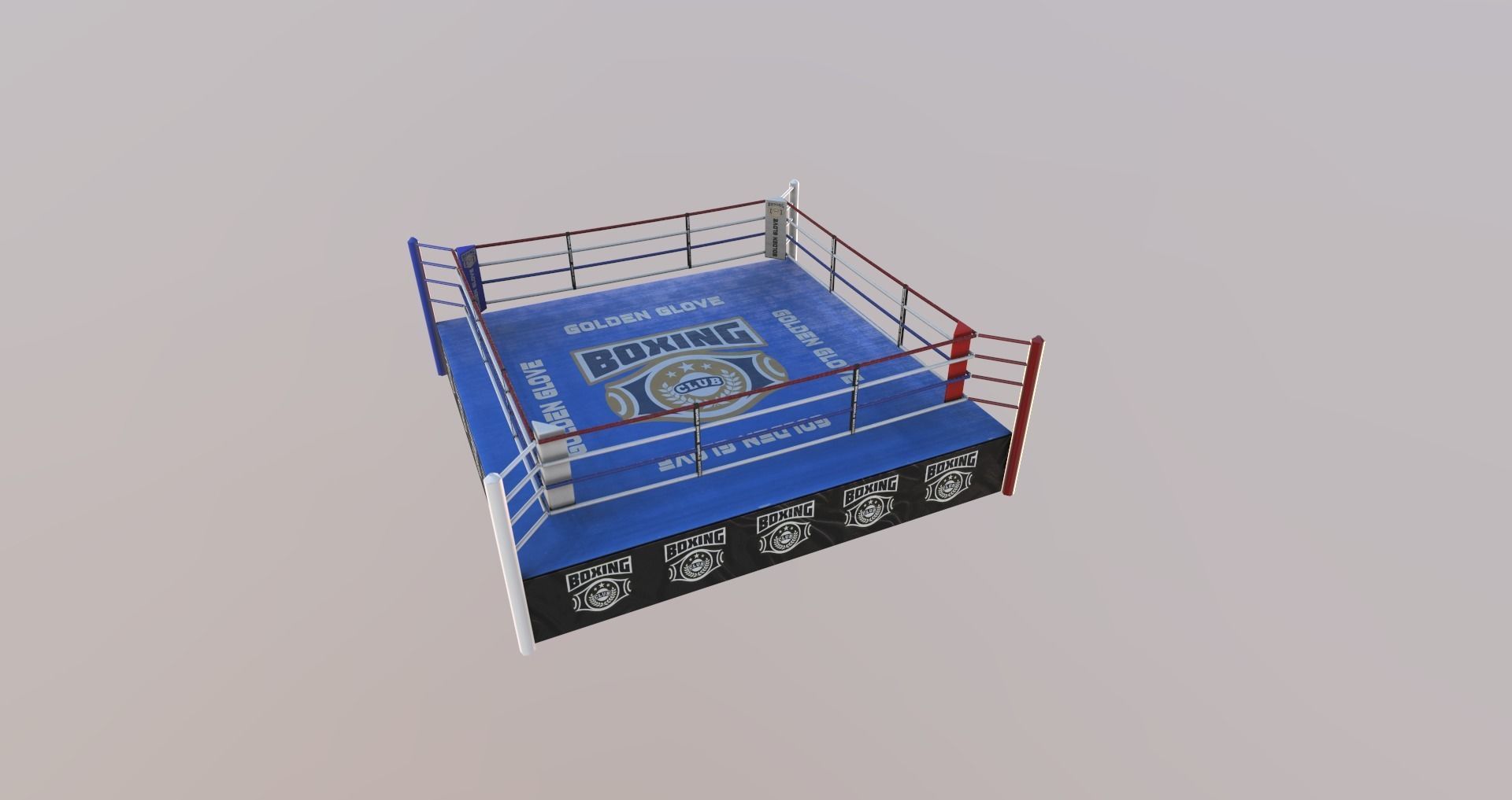 Low-Poly Boxing Arena Low-poly 3D model_5