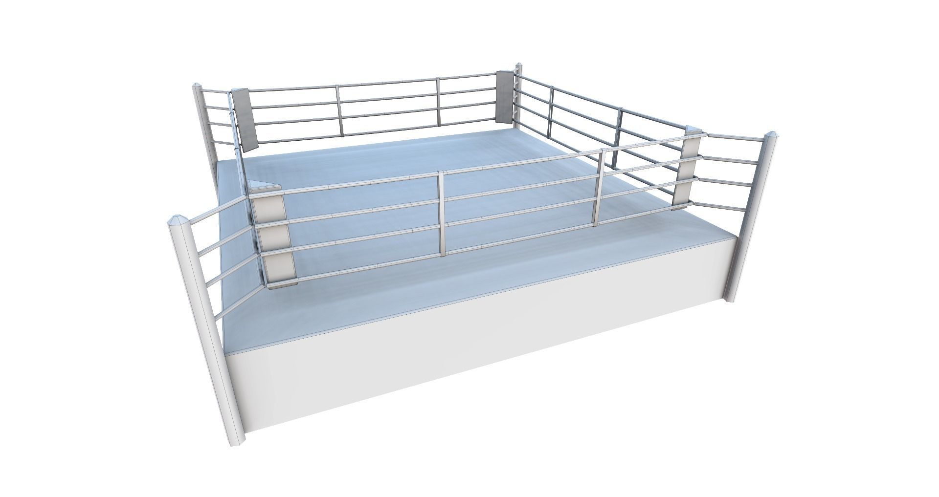 Low-Poly Boxing Arena Low-poly 3D model_7