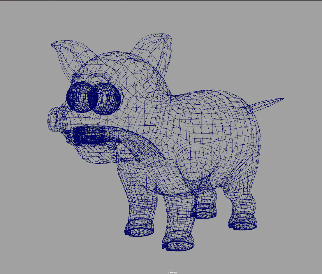 Pig cartoon 3D model_18