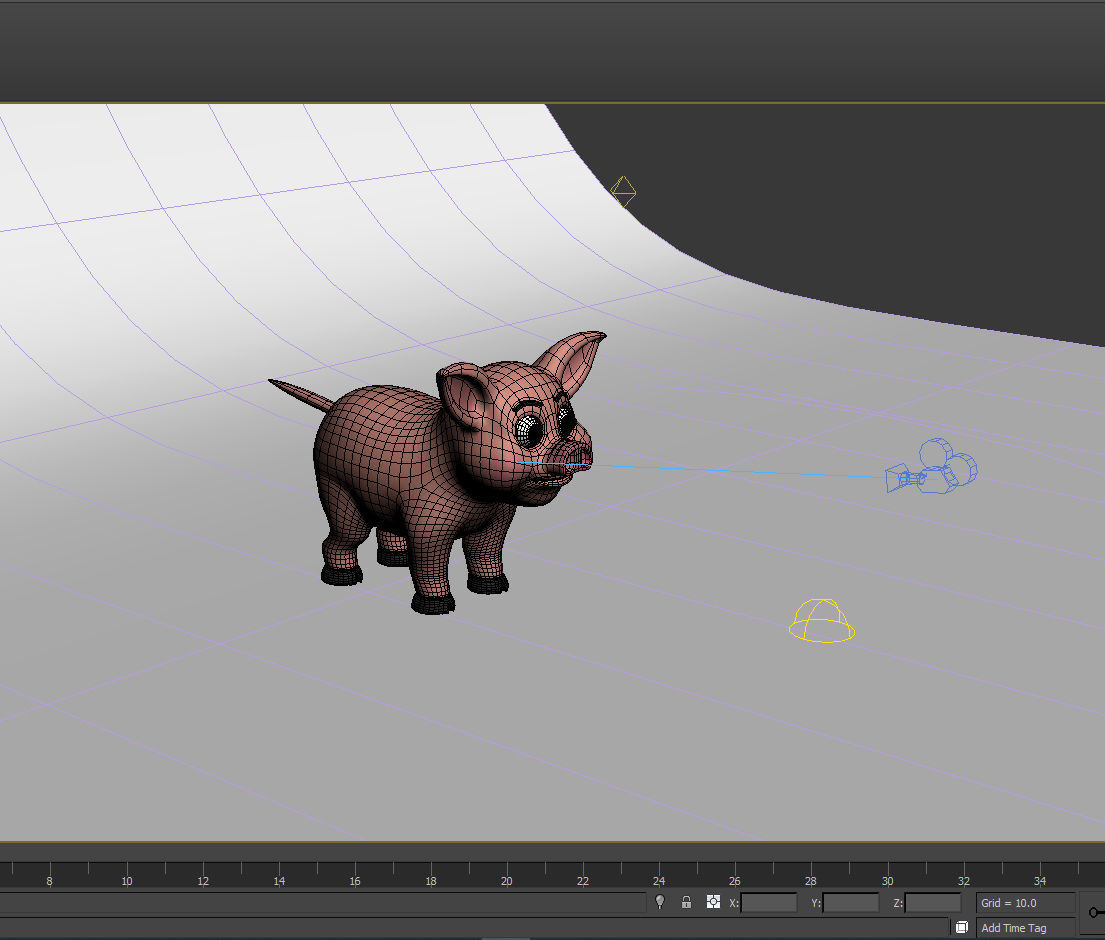 Pig cartoon 3D model_21