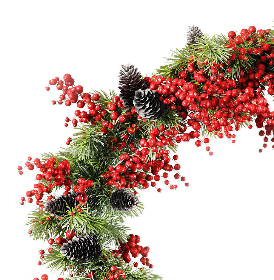 Christmas wreath v3 3D model_3