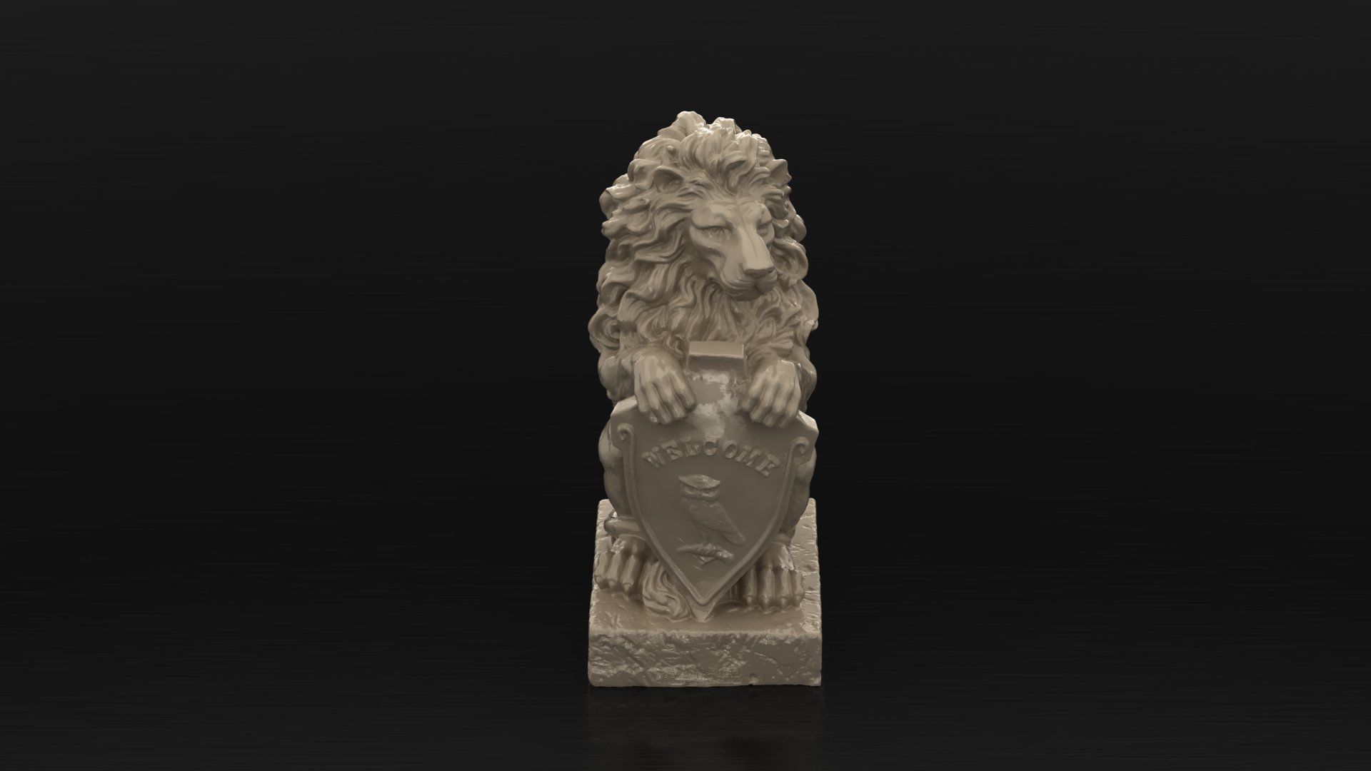 Lion Statue 3D Print Model 3D print model_5