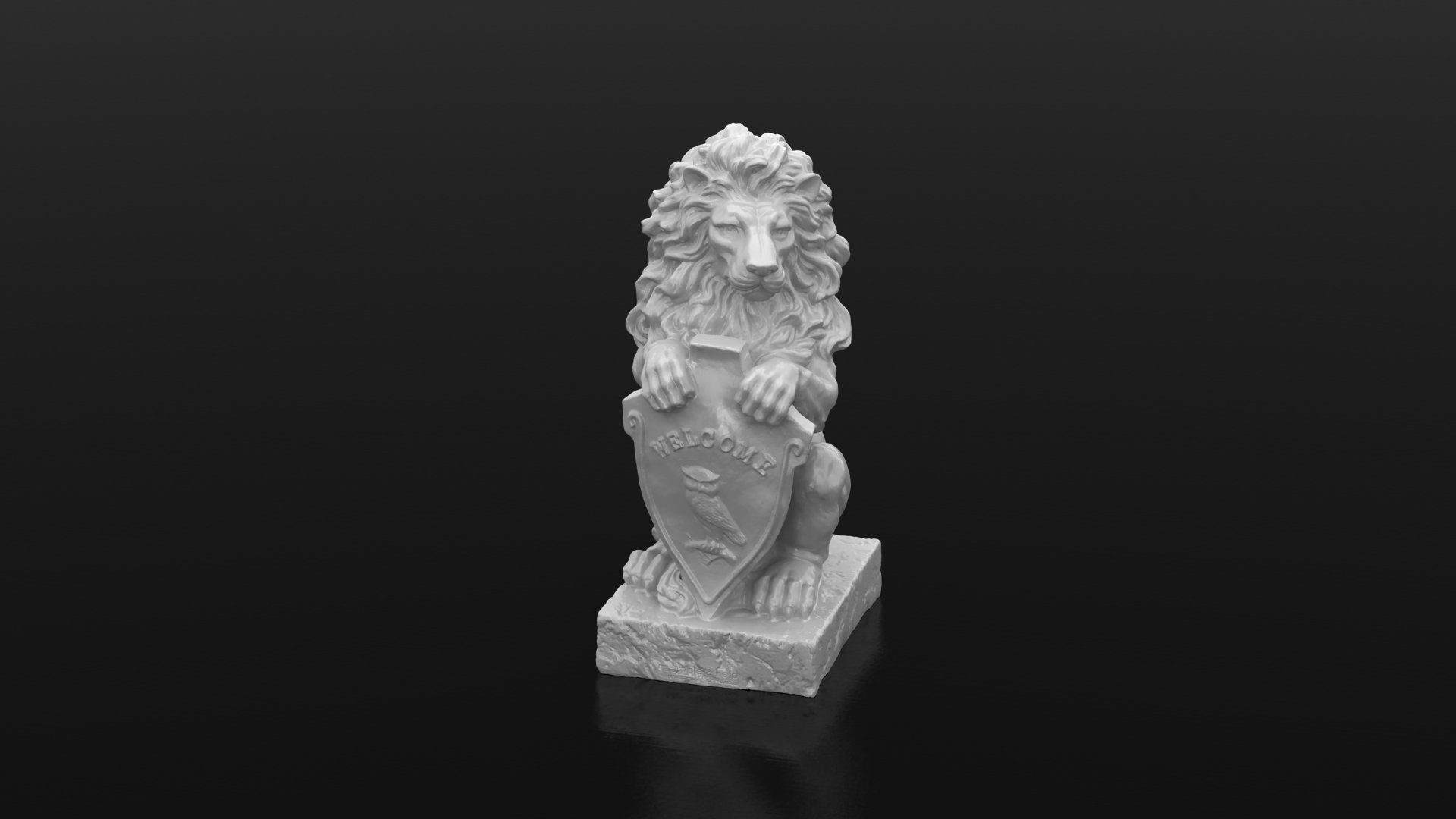 Lion Statue 3D Print Model 3D print model_4