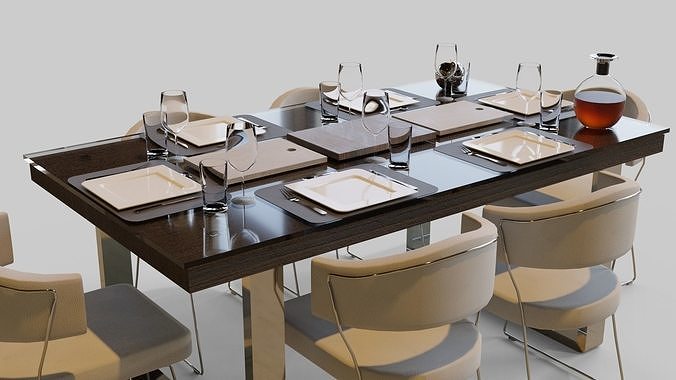 Dining Table 3D model 5