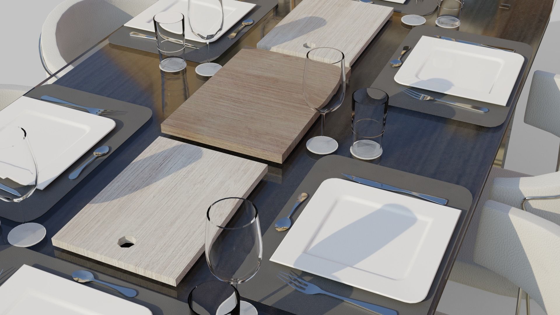 Dining Table 3D model_9