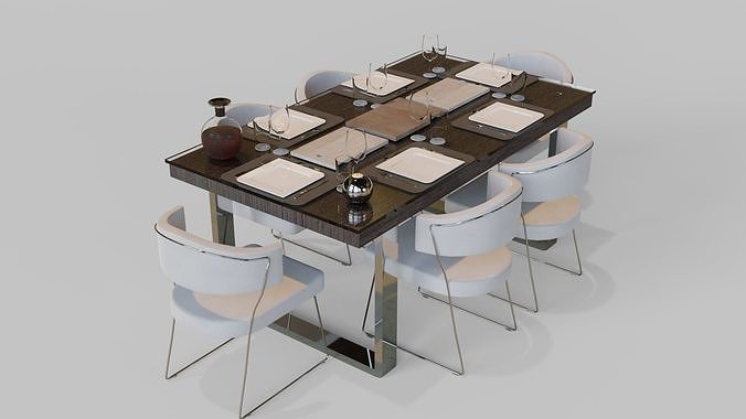 Dining Table 3D model 2