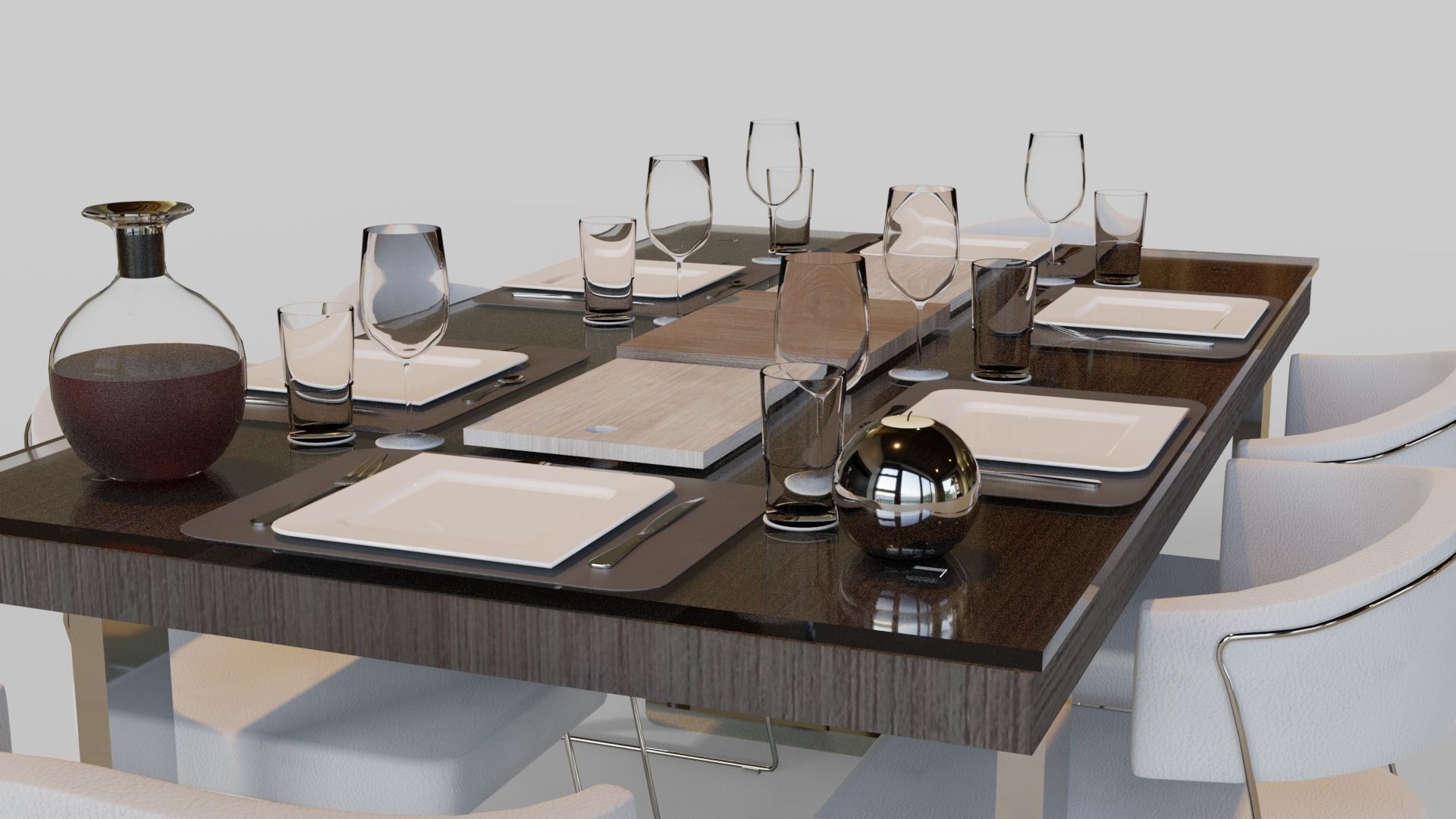 Dining Table 3D model_6