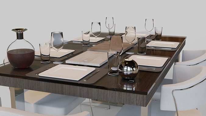 Dining Table 3D model 7
