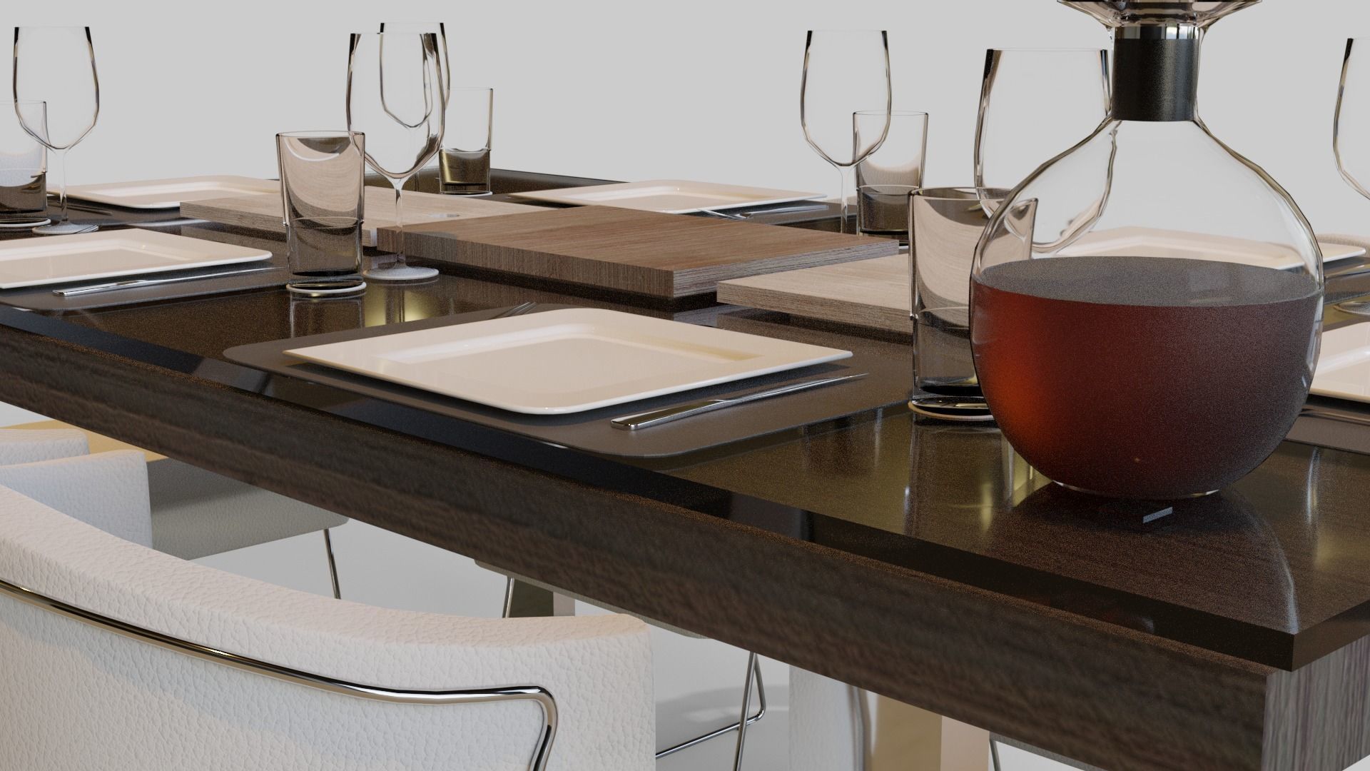 Dining Table 3D model_8