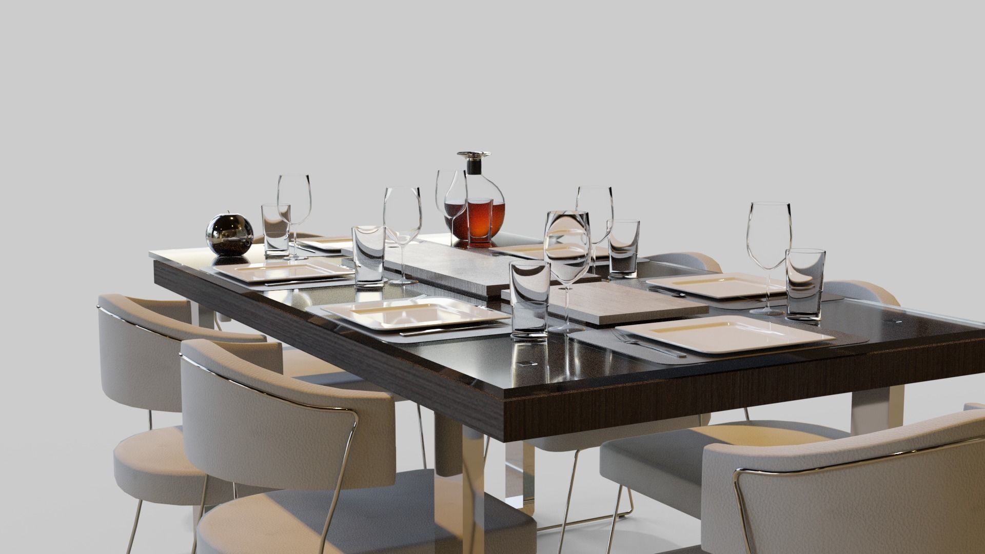 Dining Table 3D model_3