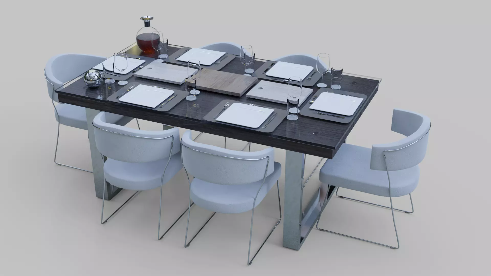 Dining Table 3D model_0