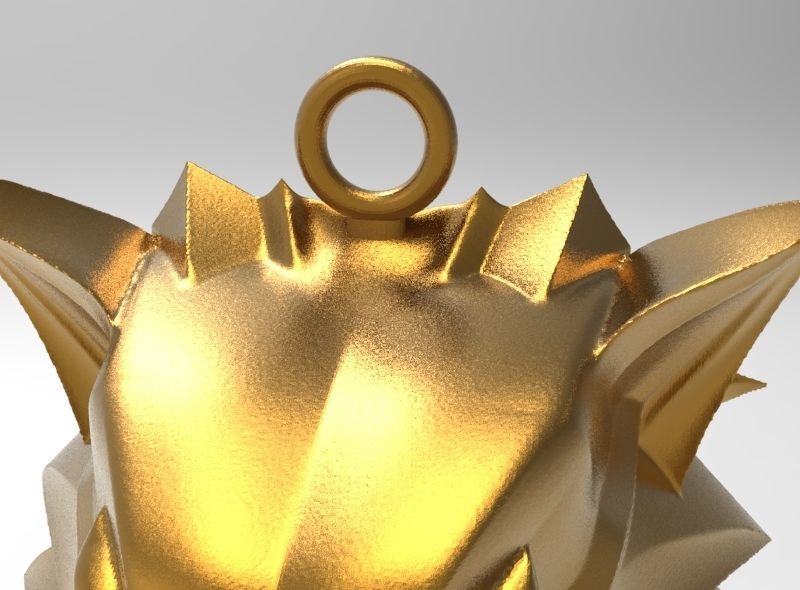 witcher pendant wolf 3D print model_8