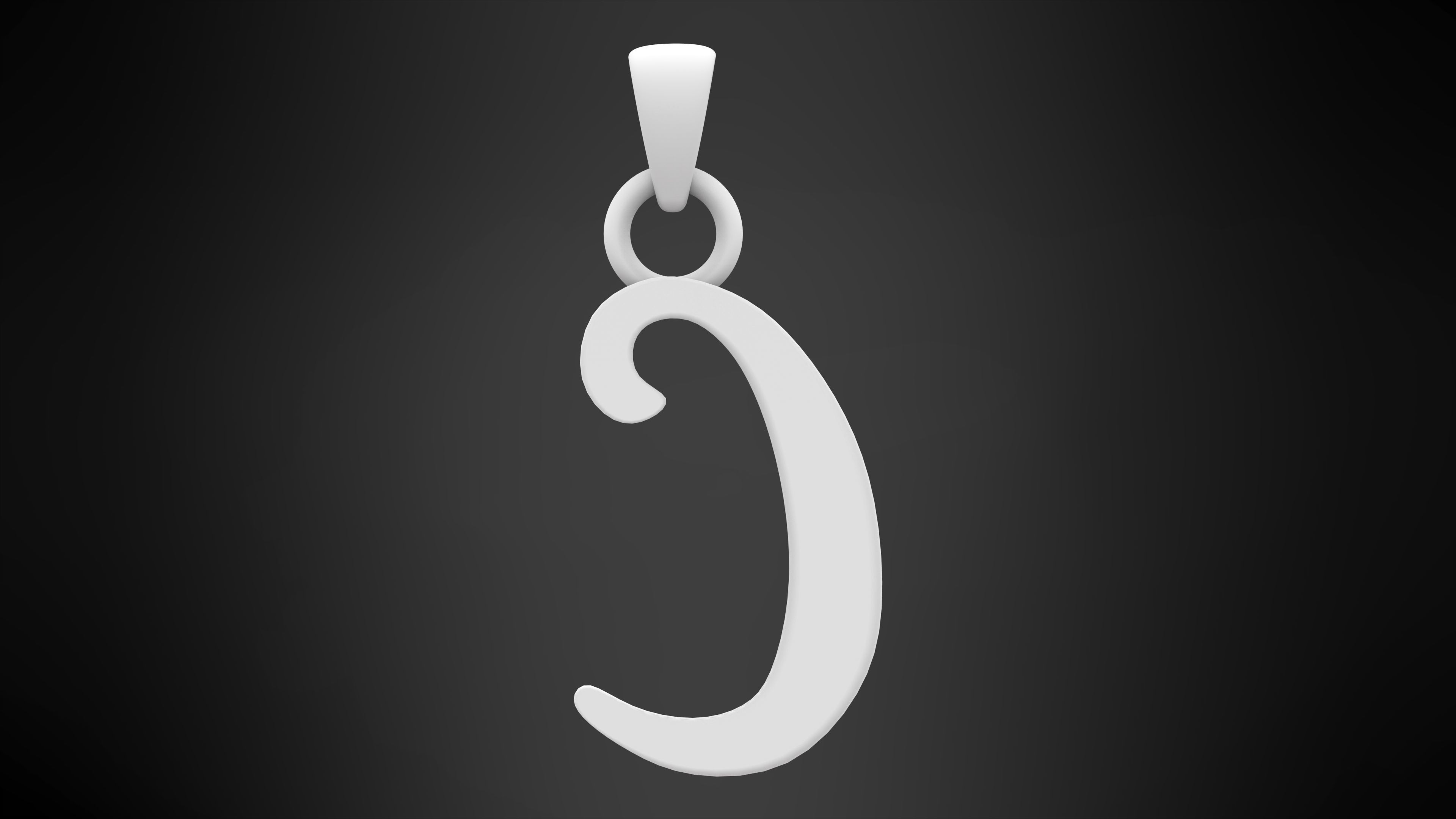 Nautilus Pompilius Font C Pendant 3D print model_7