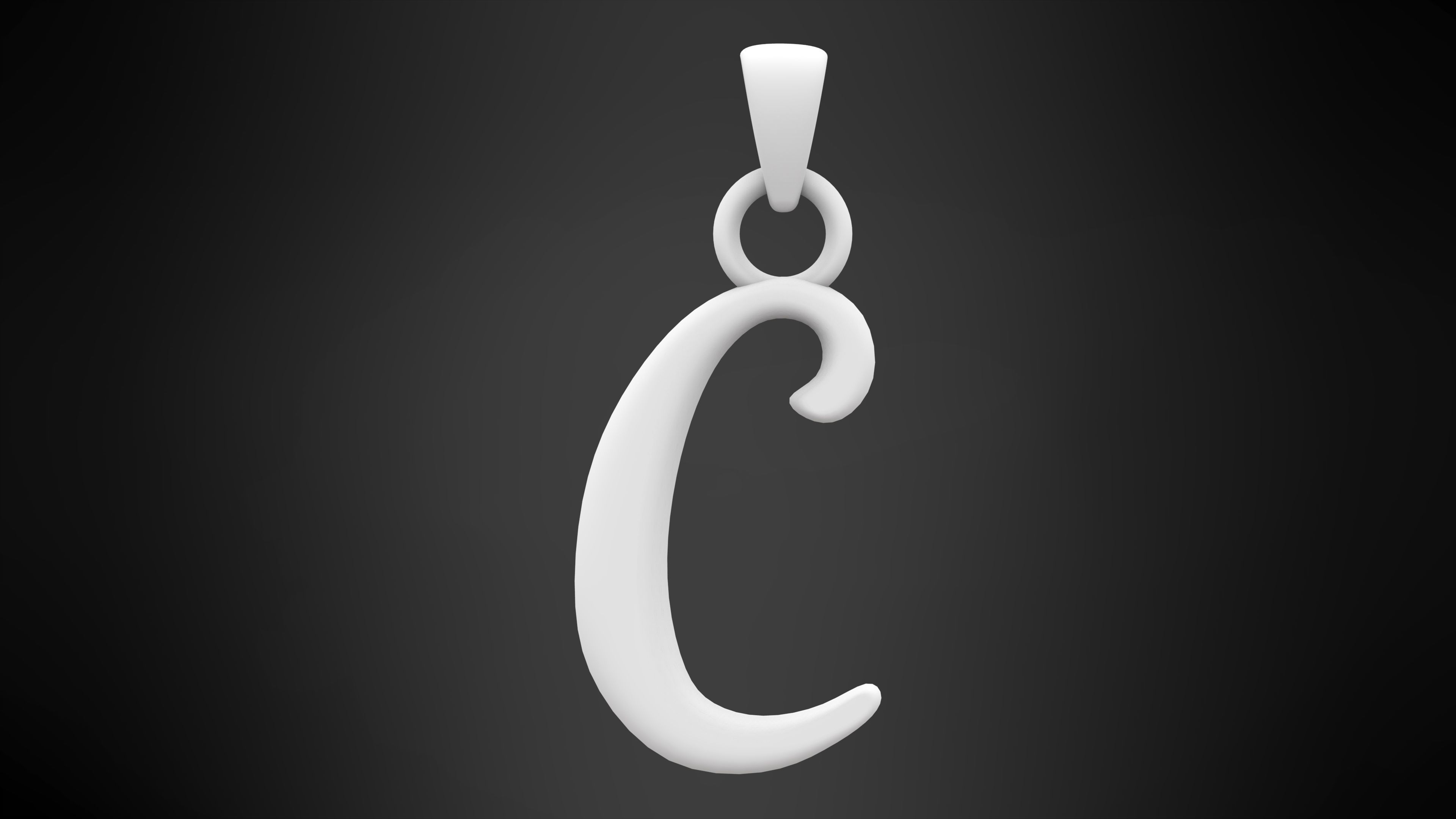 Nautilus Pompilius Font C Pendant 3D print model_5