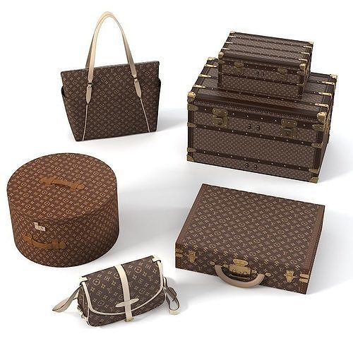 Louis Vuitton Bags set 3D model