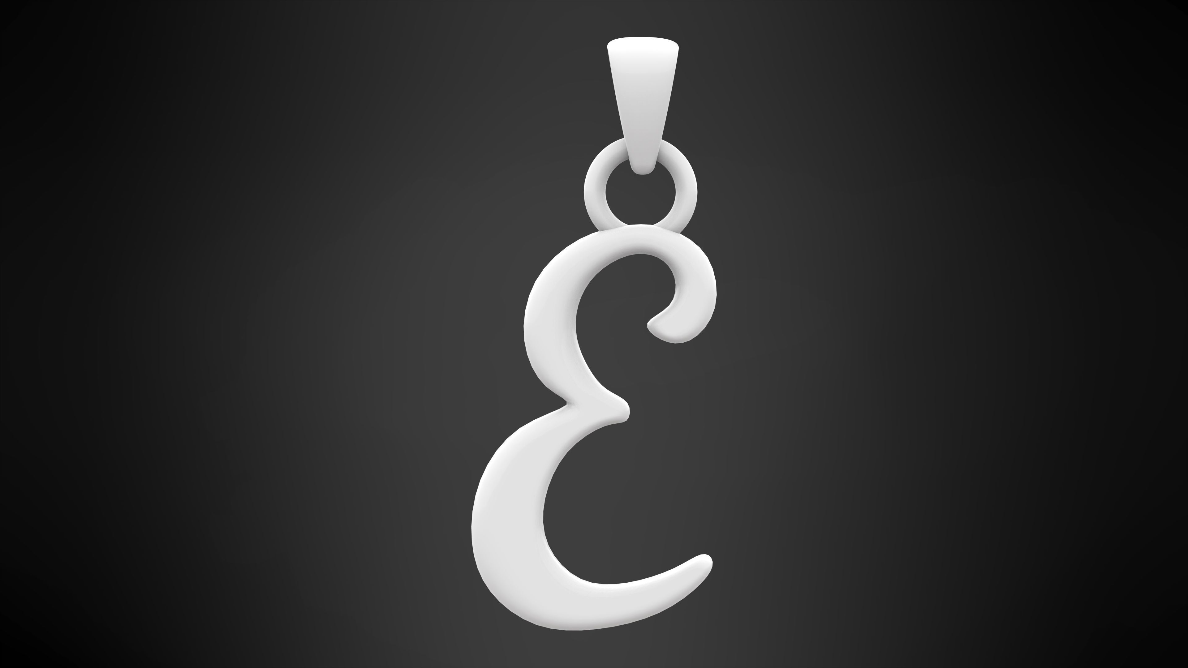Nautilus Pompilius Font E Pendant 3D print model_5