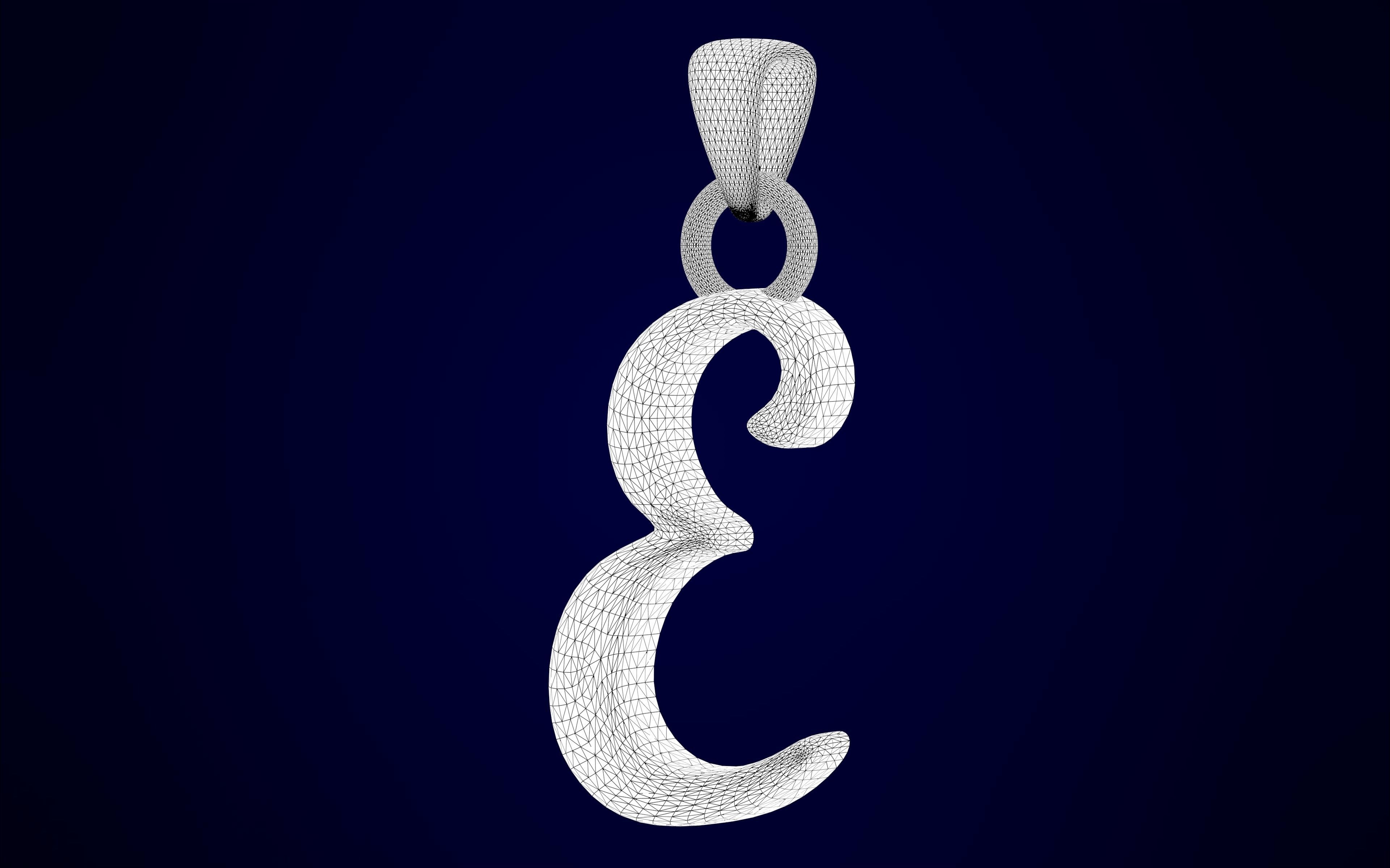 Nautilus Pompilius Font E Pendant 3D print model_8