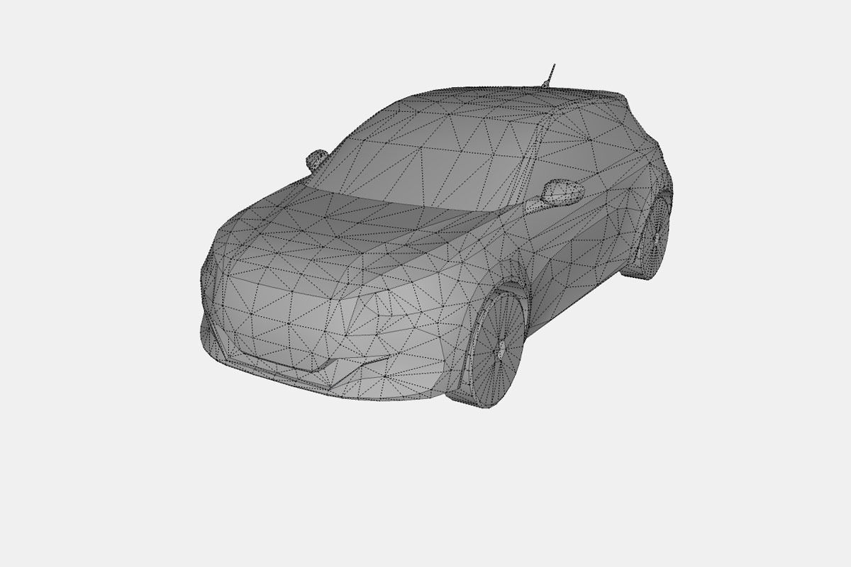 Peugeot 208 2020 Low-poly 3D model_24