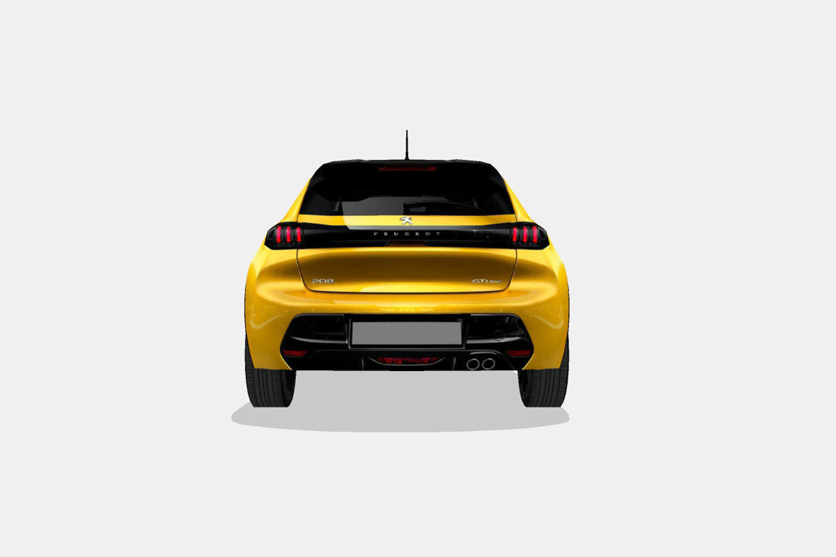 Peugeot 208 2020 Low-poly 3D model_14