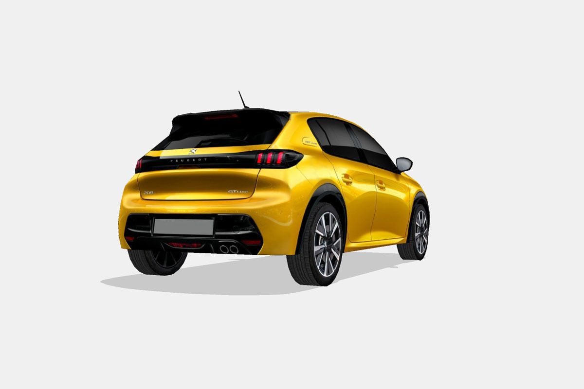 Peugeot 208 2020 Low-poly 3D model_17