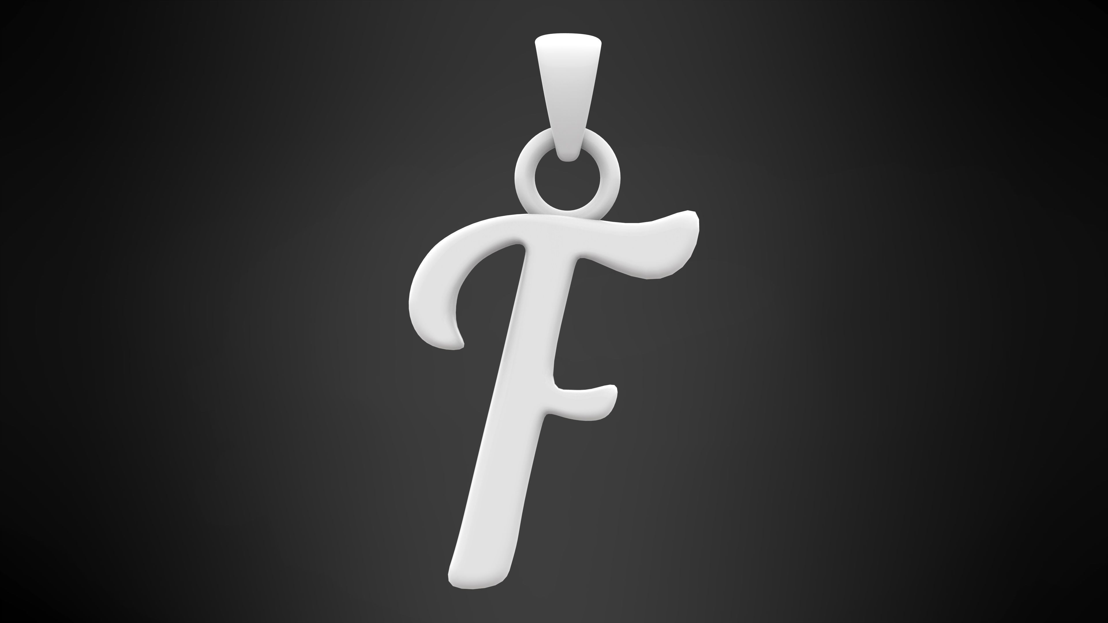 Nautilus Pompilius Font F Pendant 3D print model_5