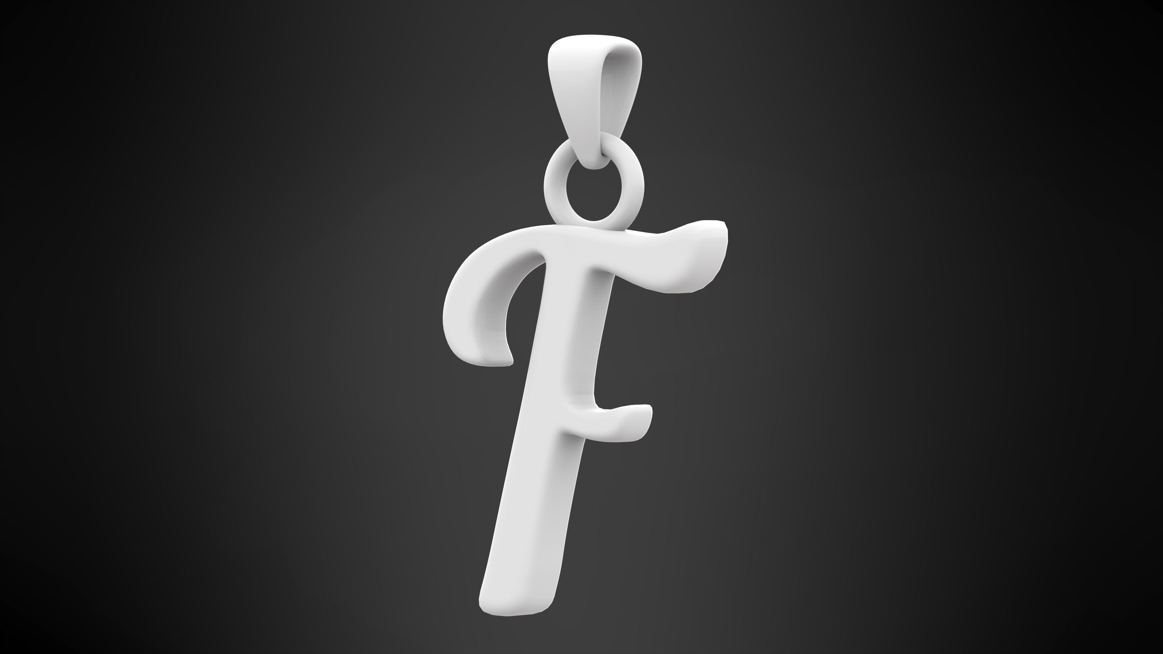 Nautilus Pompilius Font F Pendant 3D print model_4